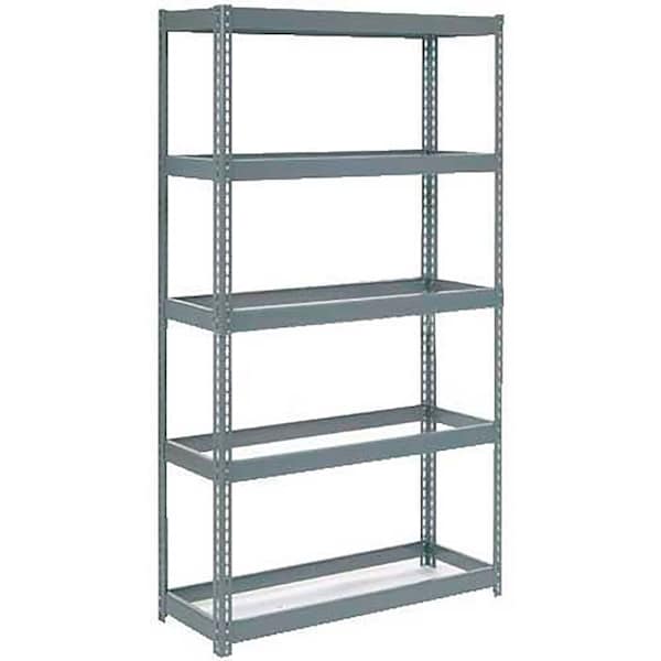 Extra Heavy Duty Shelving 48W x 12D x 72H With 5 Shelves, No Deck, Gray